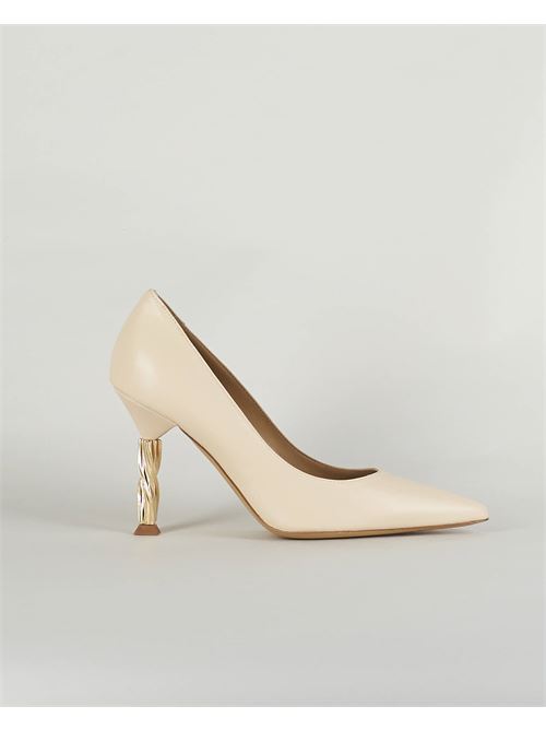 Leather pumps with gold heel Wo Milano WO MILANO | Decollete | 4003